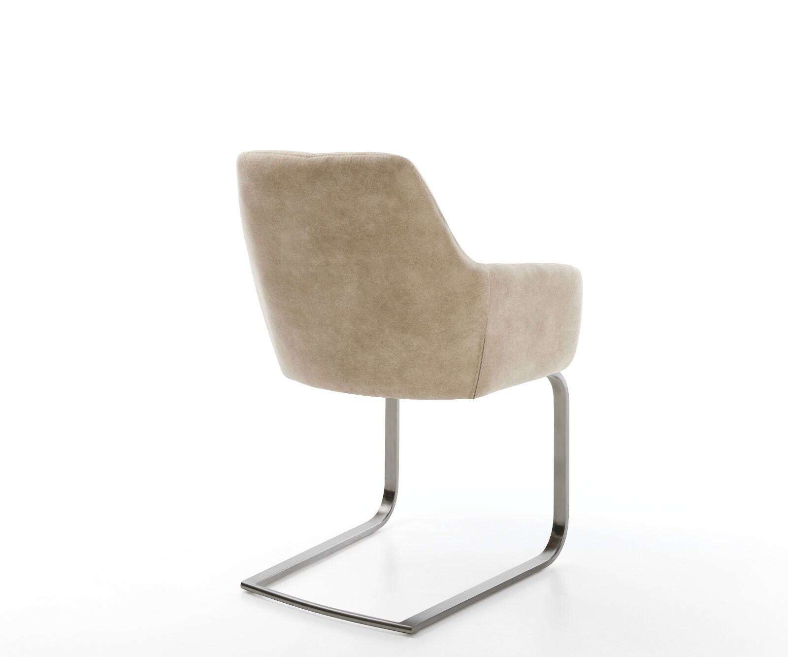 Freischwinger Pejo-Flex Mikrofaser Beige Vintage Freischwinger flach Graphit Taschenfederkern 4