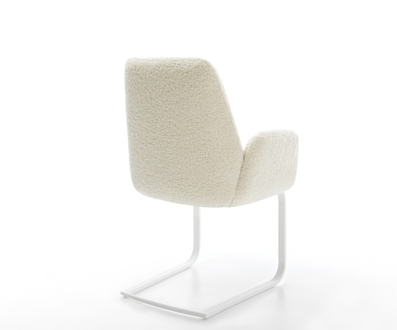 Freischwinger Zoa-Flex Teddystoff Beige Freischwinger flach Weiß Taschenfederkern 4