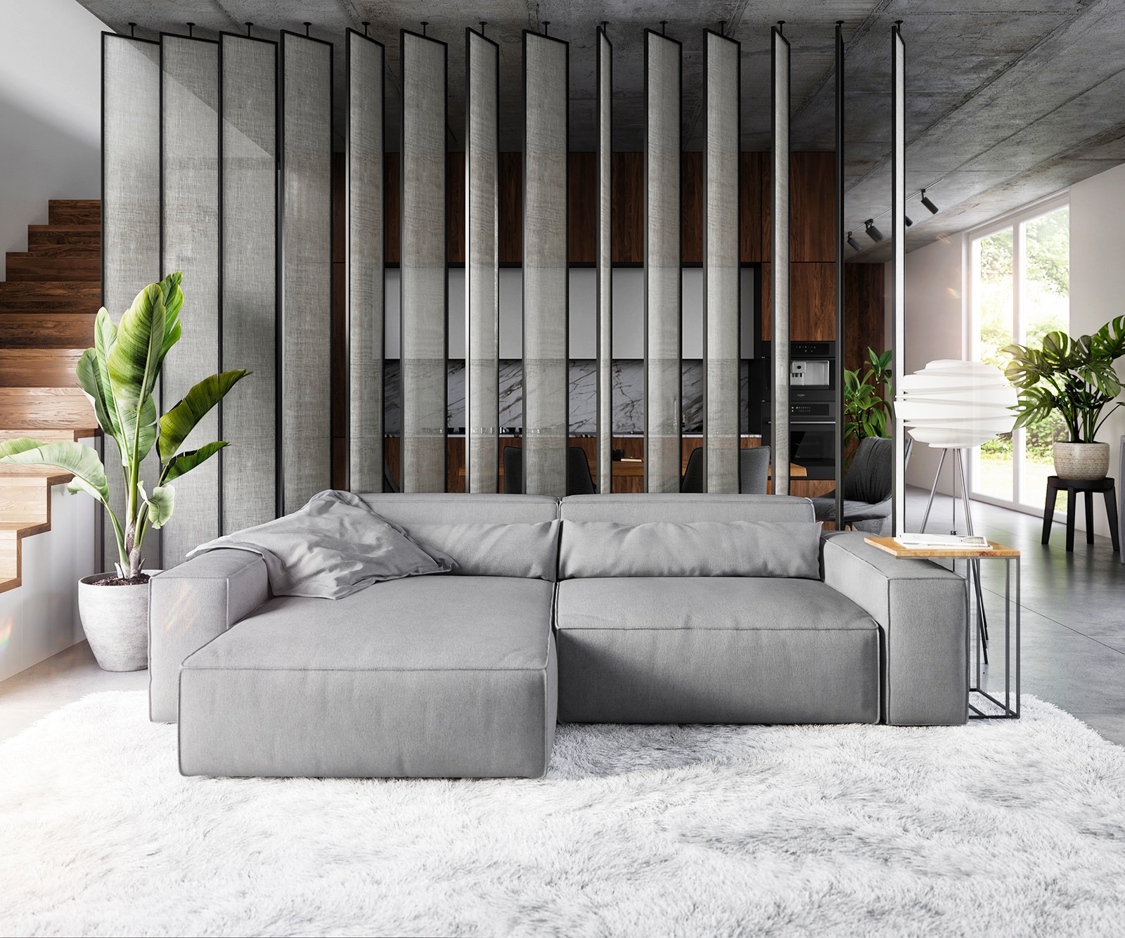 Ecksofa Sirpio XL 270x170 cm Mikrofaser Grau Recamiere variabel Ecksofa Sirpio XL 270x170 cm Mikrofaser Grau Recamiere variabel
