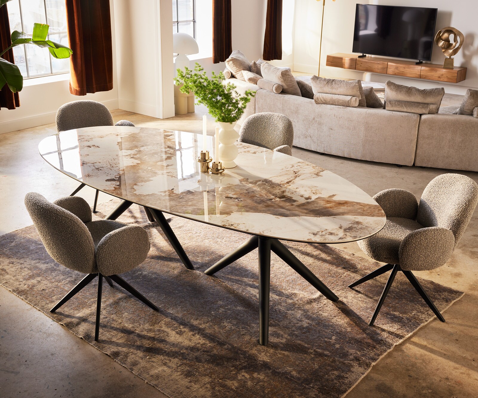 Esstisch Edge Keramik Oval