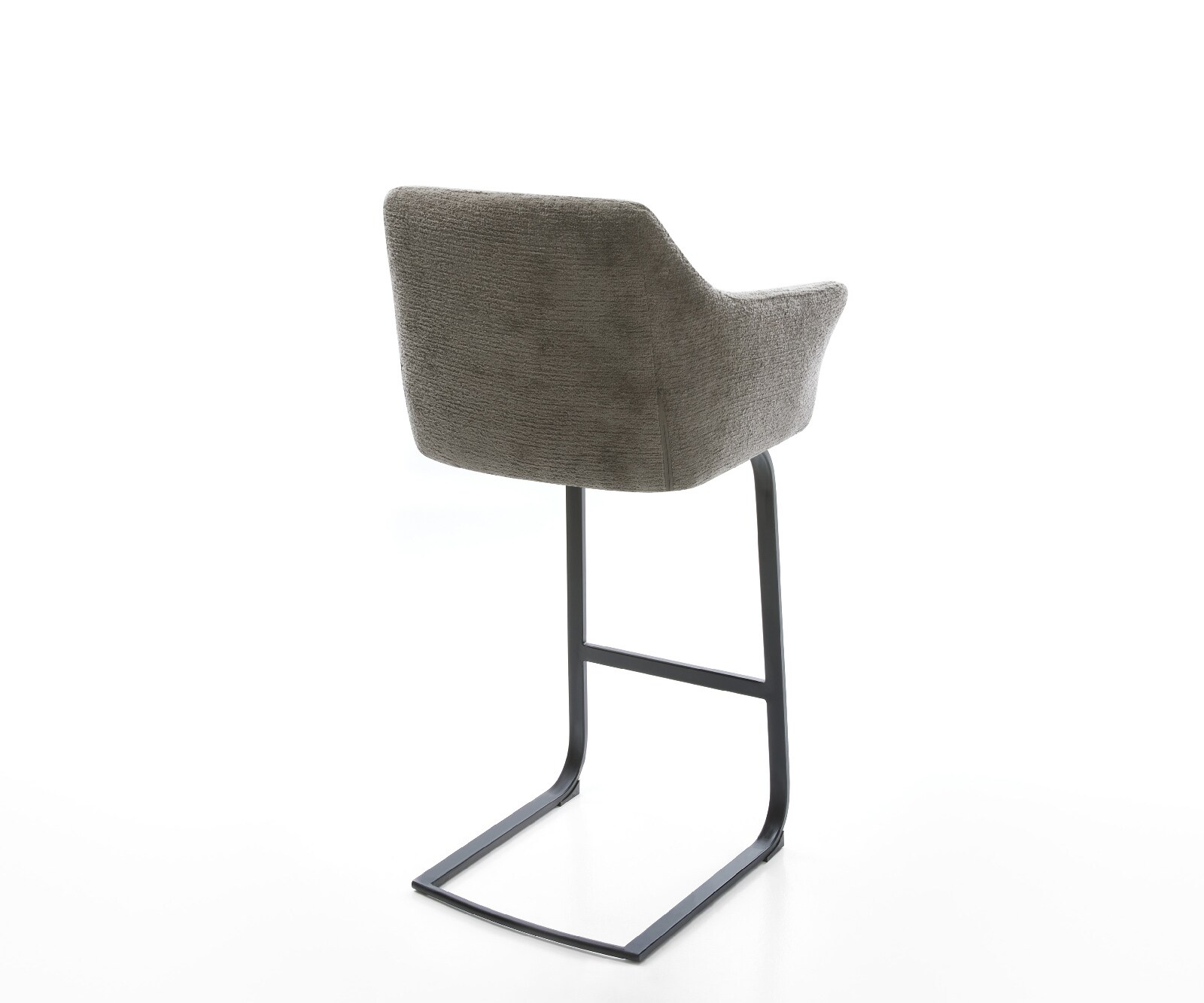 Barstuhl Yulo-Flex Bouclé Soft Schlamm Freischwinger Flach Metall Schwarz 5