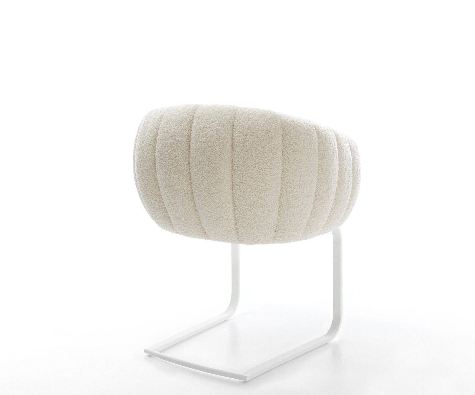 Freischwinger Jada-Flex Teddystoff Beige Freischwinger flach Weiß Taschenfederkern 4