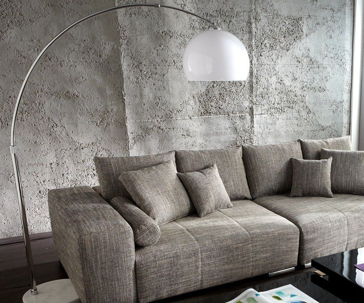 Stehlampe Big-Deal Silber höhenverstellbar Bogenleuchte 2 Stehlampe Big-Deal Silber höhenverstellbar Bogenleuchte 2