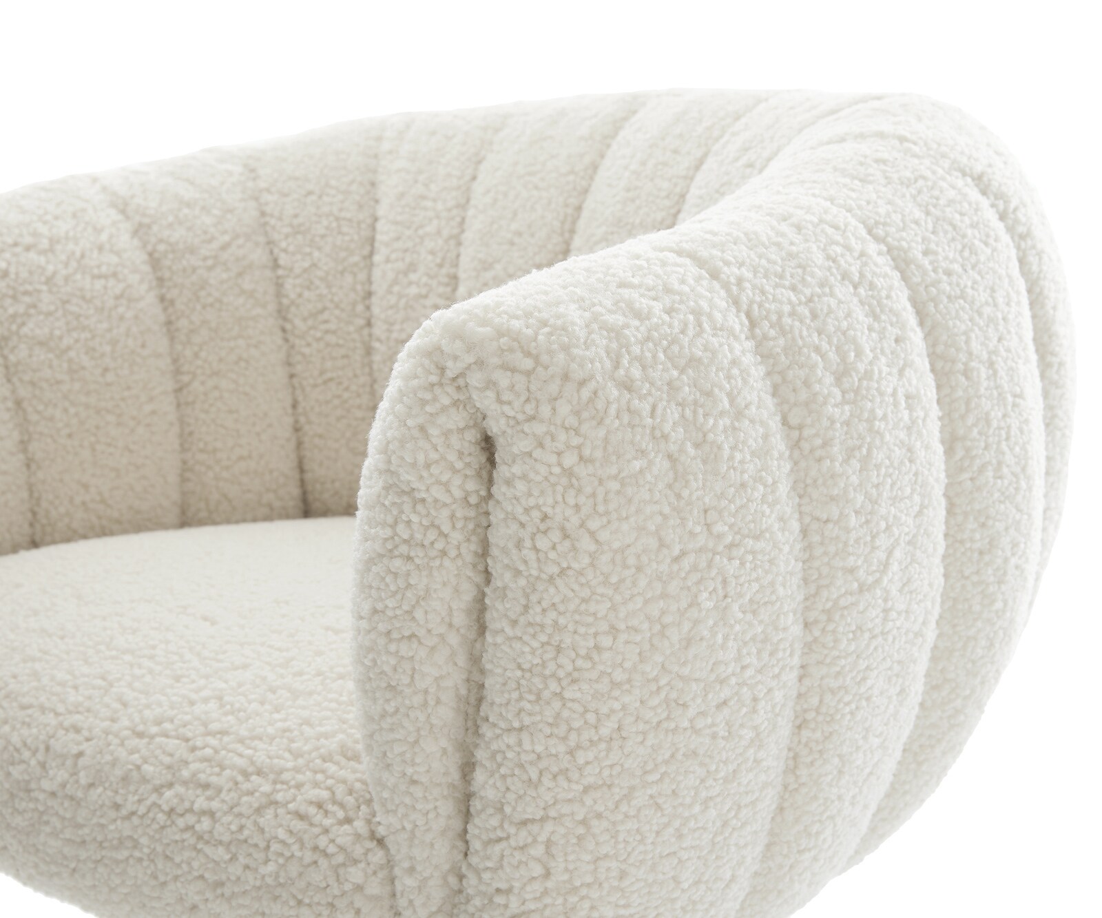 Freischwinger Jada-Flex Teddystoff Beige Freischwinger flach Effektfinish Titan Taschenfederkern 4