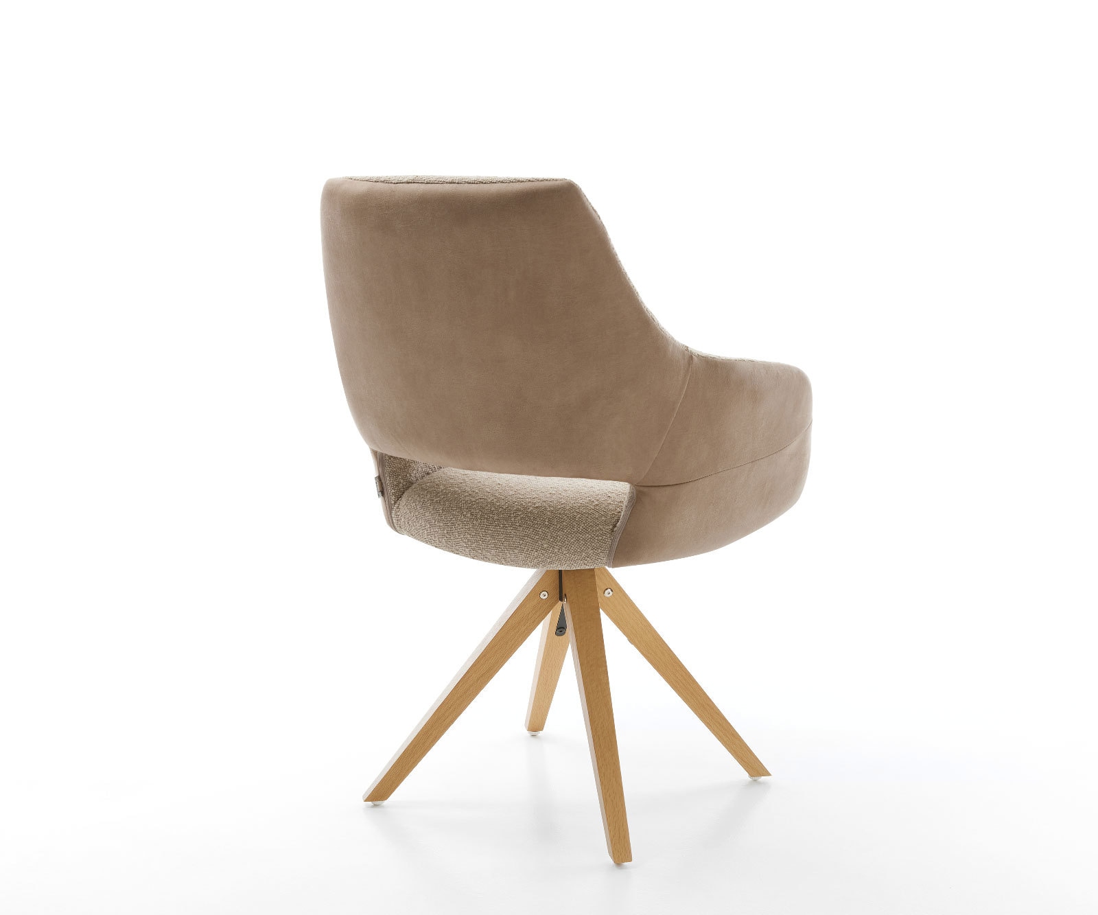 Drehstuhl Yago-Flex mit Armlehnen Materialmix Schlamm Holzgestell kantig Weiß 180° drehbar Taschenfederkern 4 Drehstuhl Yago-Flex mit Armlehnen Materialmix Schlamm Holzgestell kantig Weiß 180° drehbar Taschenfederkern 4