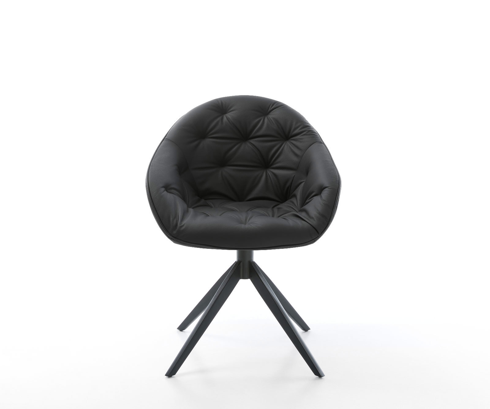 Drehstuhl Gaio-Flex Echt-Leder Schwarz Kreuzgestell breit Schwarz 360° drehbar Wippfunktion 1 Drehstuhl Gaio-Flex Echt-Leder Schwarz Kreuzgestell breit Schwarz 360° drehbar Wippfunktion 1