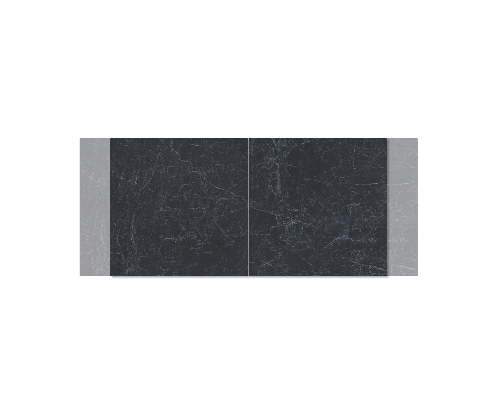 Esstisch Edge 180-220x100 Keramik Laminam®Nero Greco Anthrazit W-Gestell Schwarz ausziehbar 3