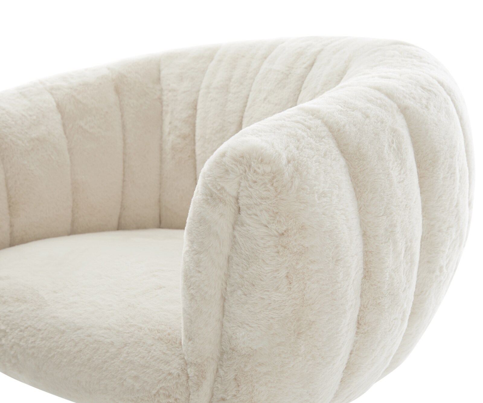 Freischwinger Jada-Flex Plüsch Creme-Weiß Freischwinger flach Weiß Taschenfederkern 4