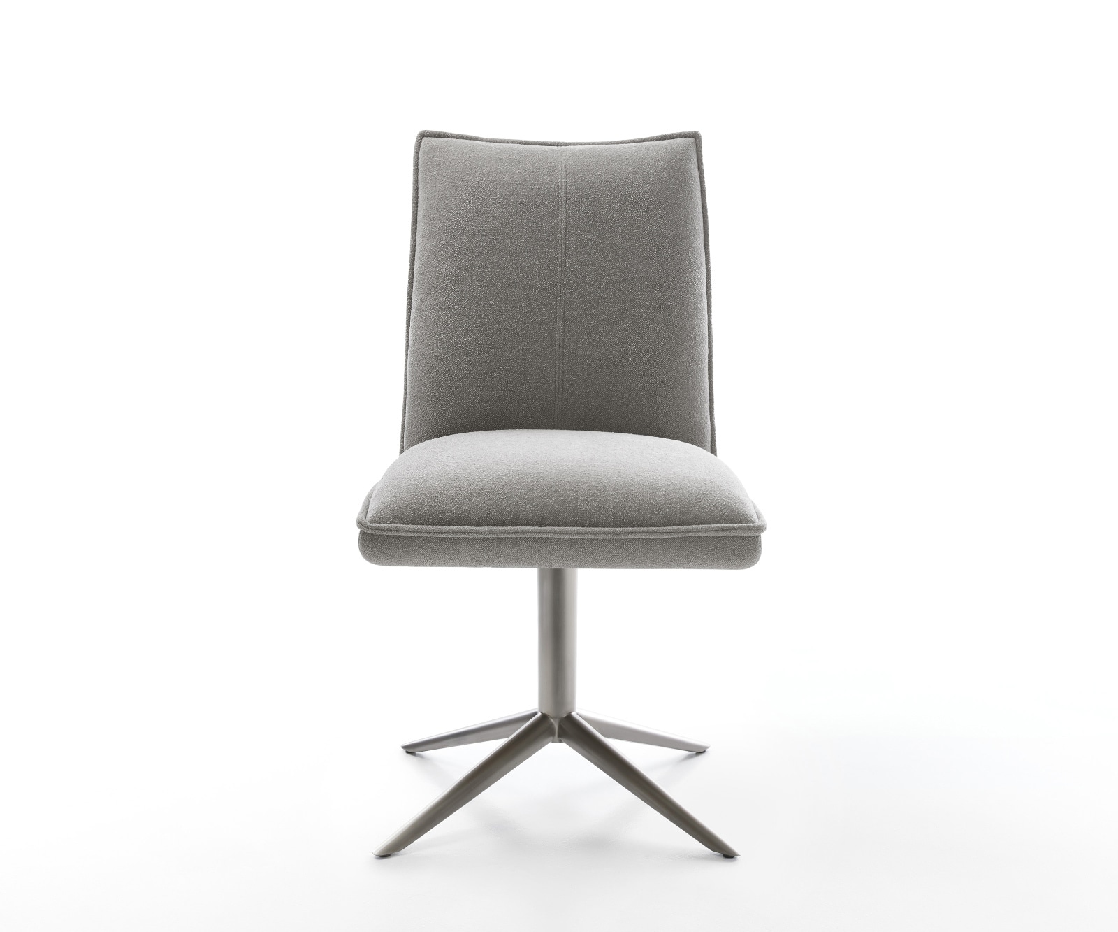 Drehstuhl Lelio-Flex Strukturstoff Soft Grau Fußkreuz Graphit 360° drehbar Wippfunktion Taschenfederkern 1