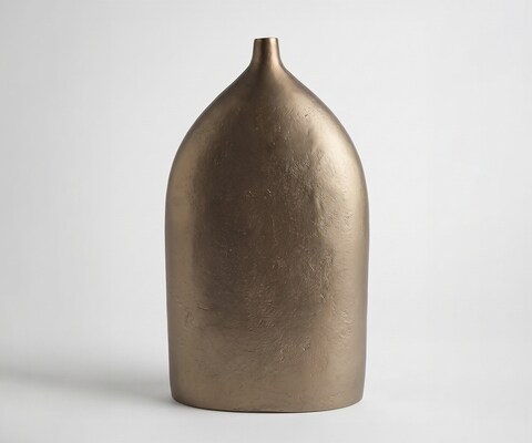 Vase Ogiva B32 x T16 x H56 cm Aluminium Aurum Satin Gegossen
