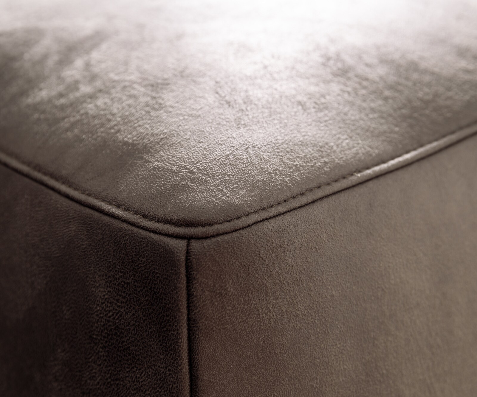 Ecksofa Freestyle 310x200 cm Mikrofaser Taupe Vintage Kappnaht 4