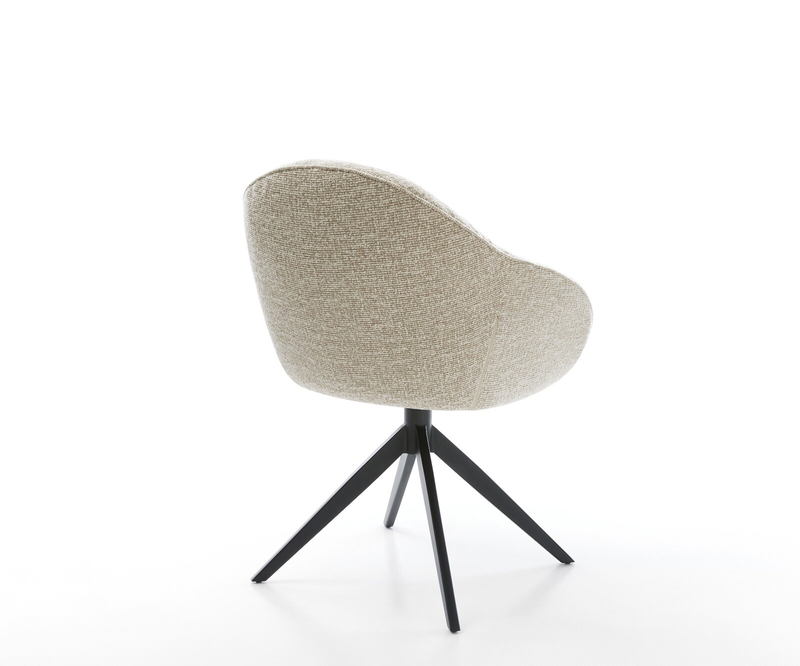 Drehstuhl Gaio-Flex Webstoff Soft Beige Kreuzgestell breit Schwarz 360° drehbar Wippfunktion 5