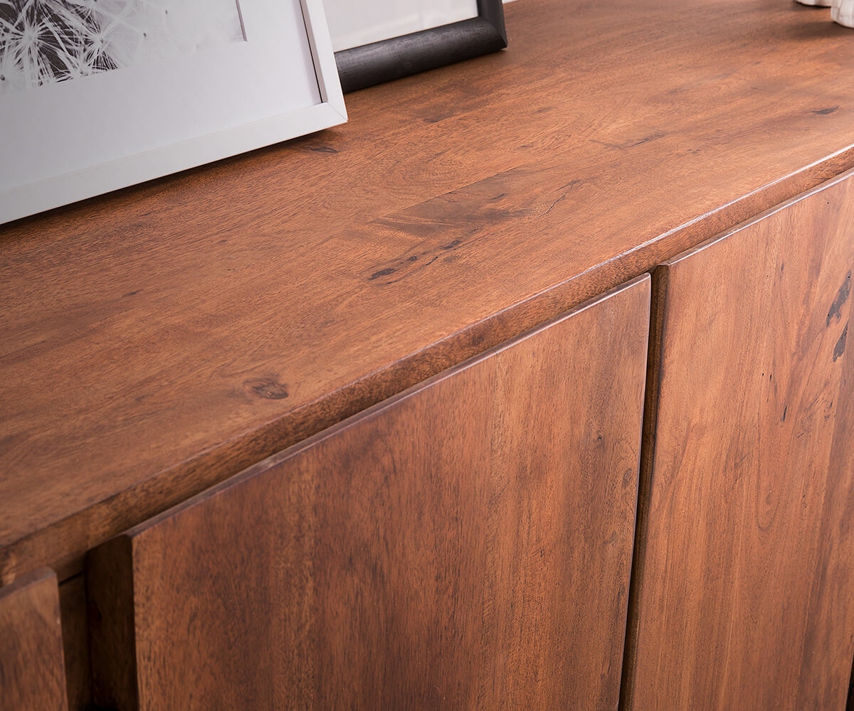 Sideboard Live-Edge 220 cm Akazie Braun massiv 6 Türen 3 Sideboard Live-Edge 220 cm Akazie Braun massiv 6 Türen 3