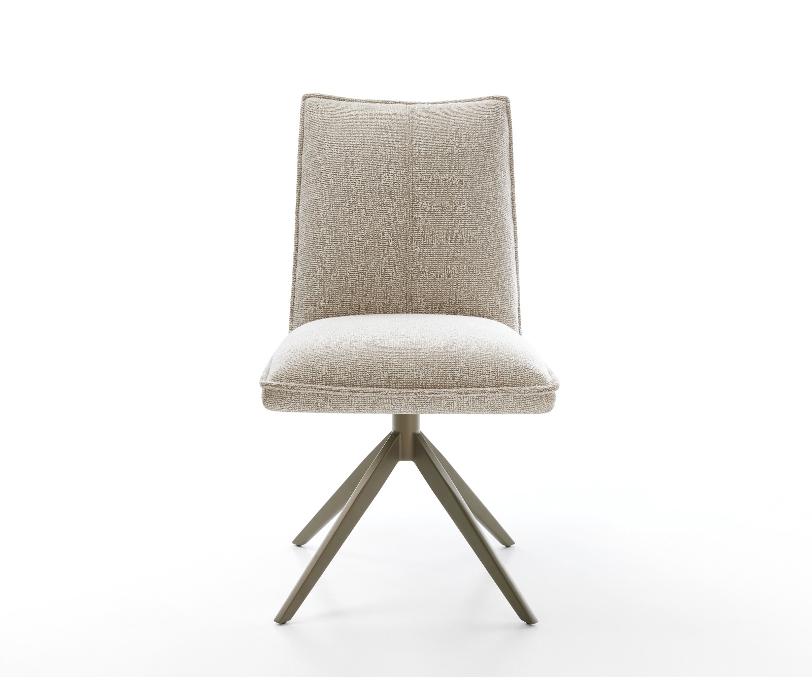 Drehstuhl Lelio-Flex Webstoff Soft Beige Kreuzgestell breit Effektfinish Titan 360° drehbar Wippfunktion Taschenfederkern 1