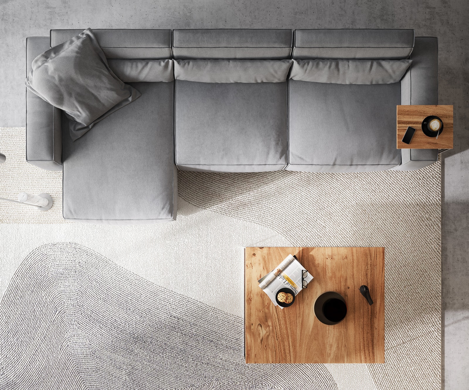 Ecksofa Sirpio XL 370x170 cm Mikrofaser Grau 5 Ecksofa Sirpio XL 370x170 cm Mikrofaser Grau 5