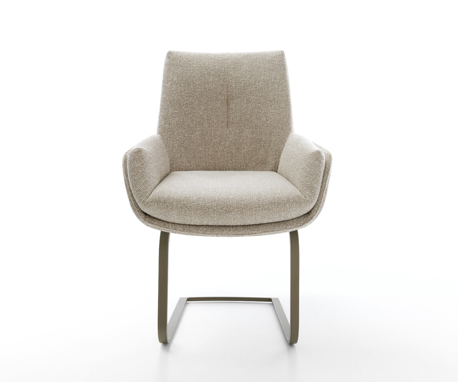 Freischwinger Clea-Flex Webstoff Soft Beige Freischwinger flach Effektfinish Titan 1
