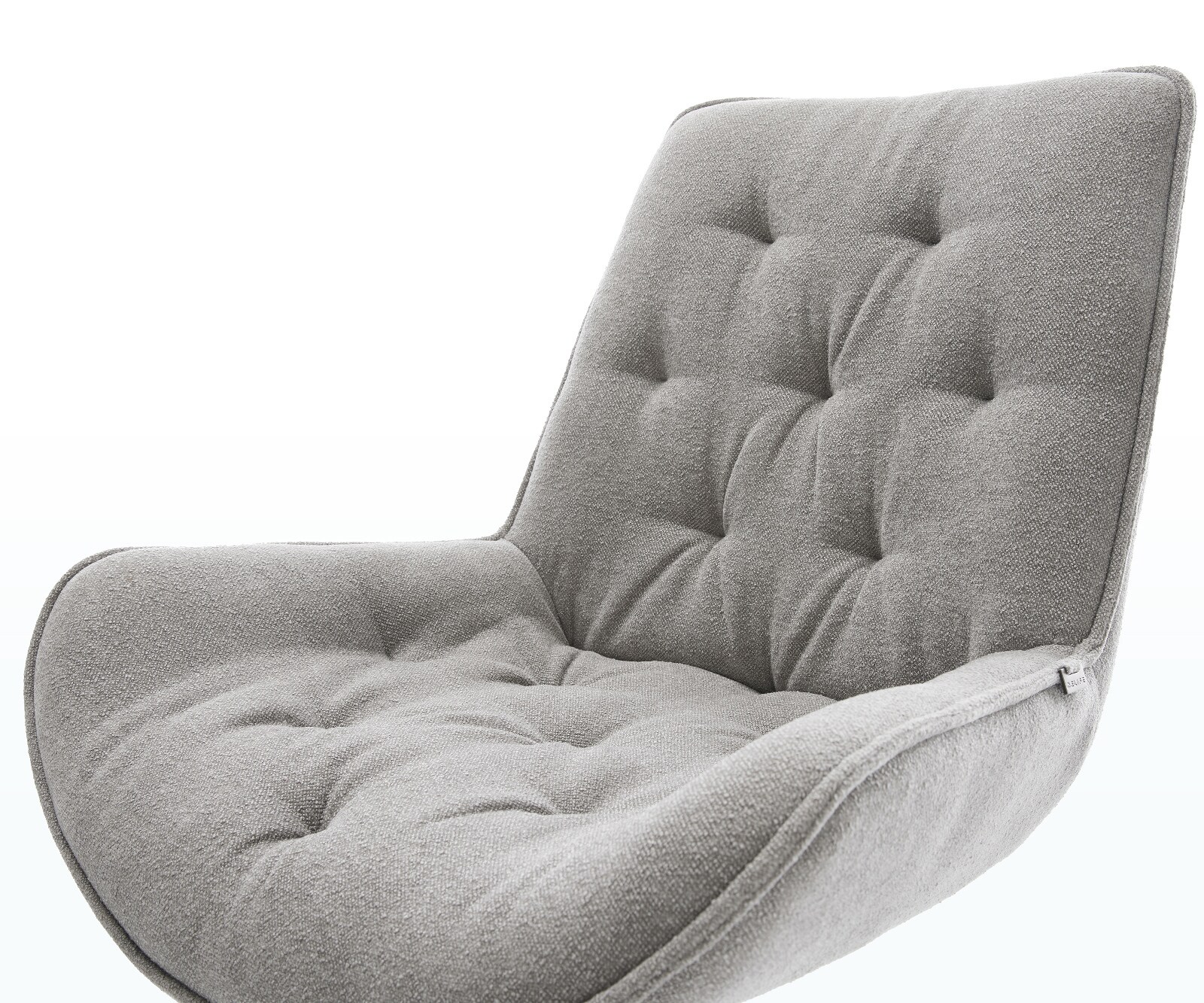 Esszimmerstuhl Taimi-Flex Strukturstoff Soft Grau Kufengestell Schwarz 3
