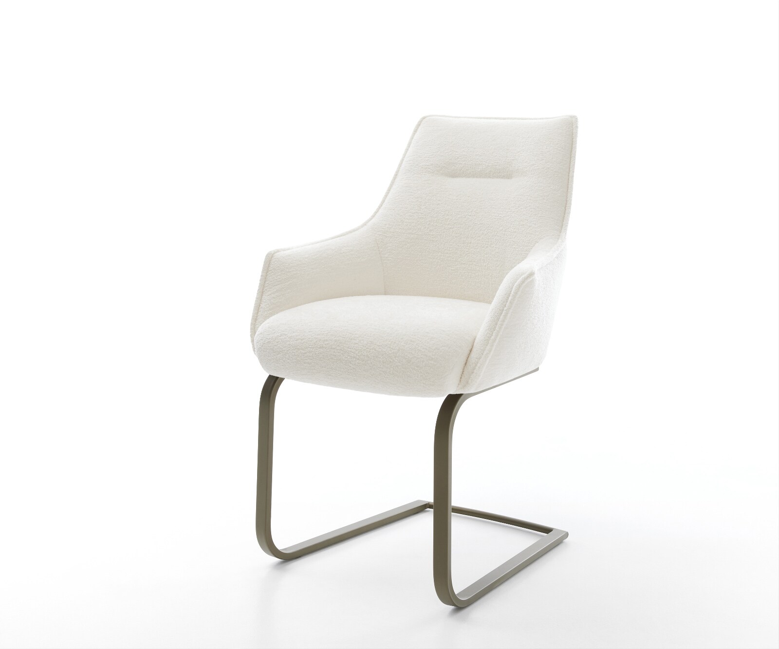 Freischwinger Alja-Flex mit Armlehnen Bouclé Soft Beige Freischwinger flach günstig online kaufen