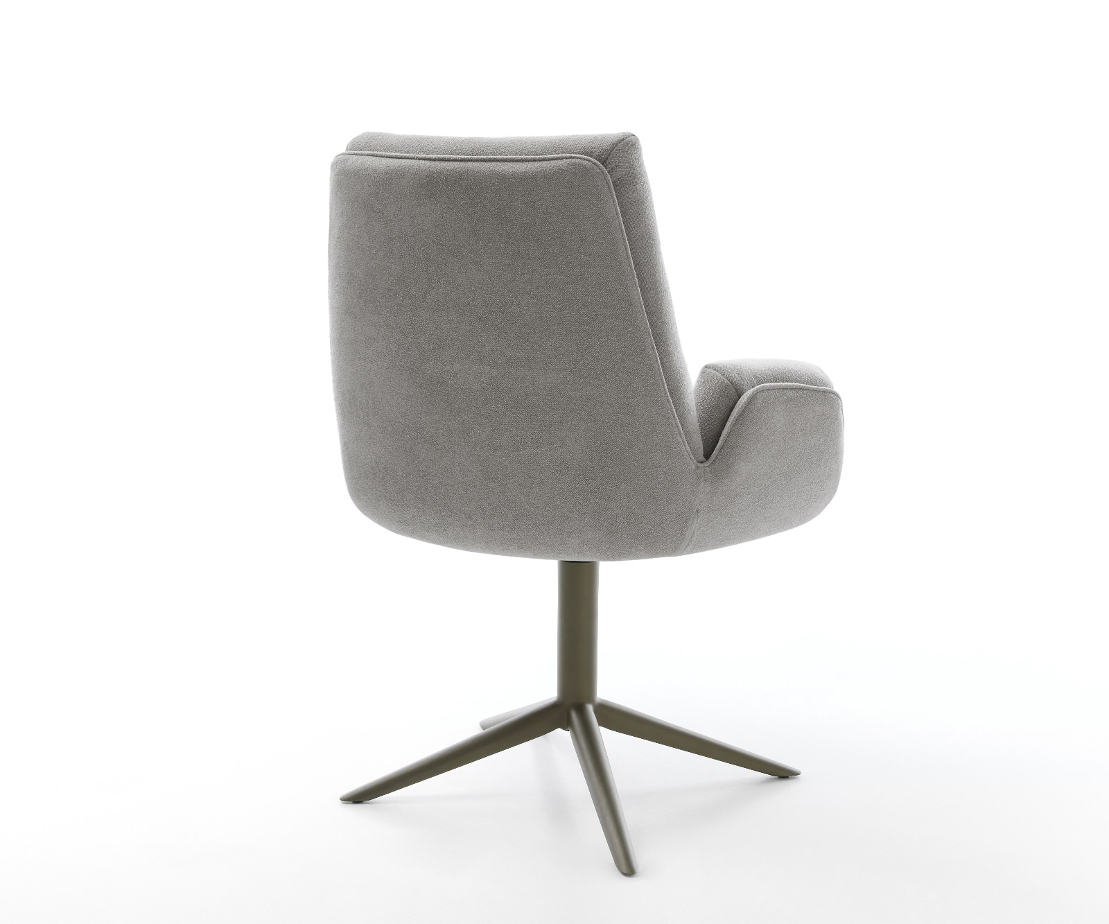 Drehstuhl Clea-Flex Strukturstoff Soft Grau Fußkreuz Effektfinish Titan 360° drehbar Wippfunktion 5