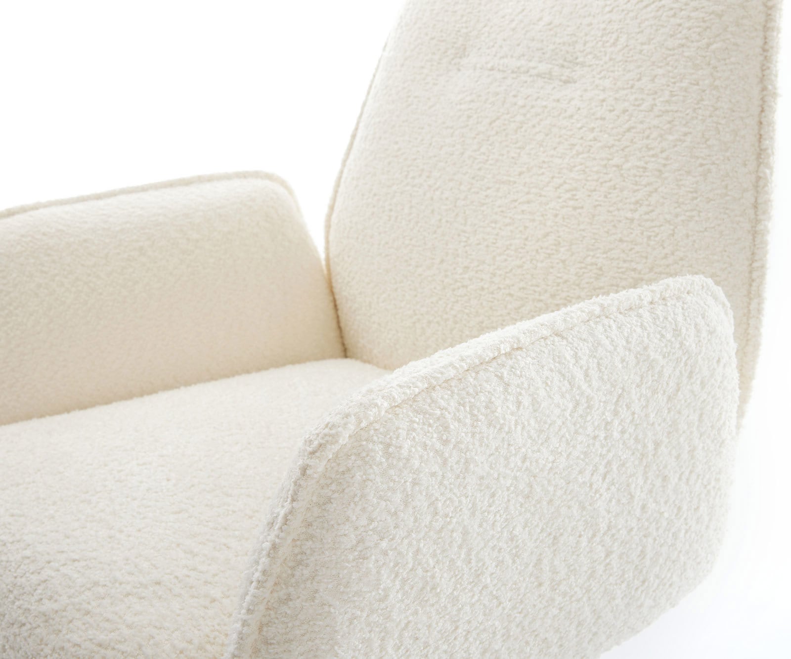 Drehstuhl Zoa-Flex Bouclé Weiß Kreuzgestell breit Graphit 360° drehbar Wippfunktion Taschenfederkern 3 Drehstuhl Zoa-Flex Bouclé Weiß Kreuzgestell breit Graphit 360° drehbar Wippfunktion Taschenfederkern 3