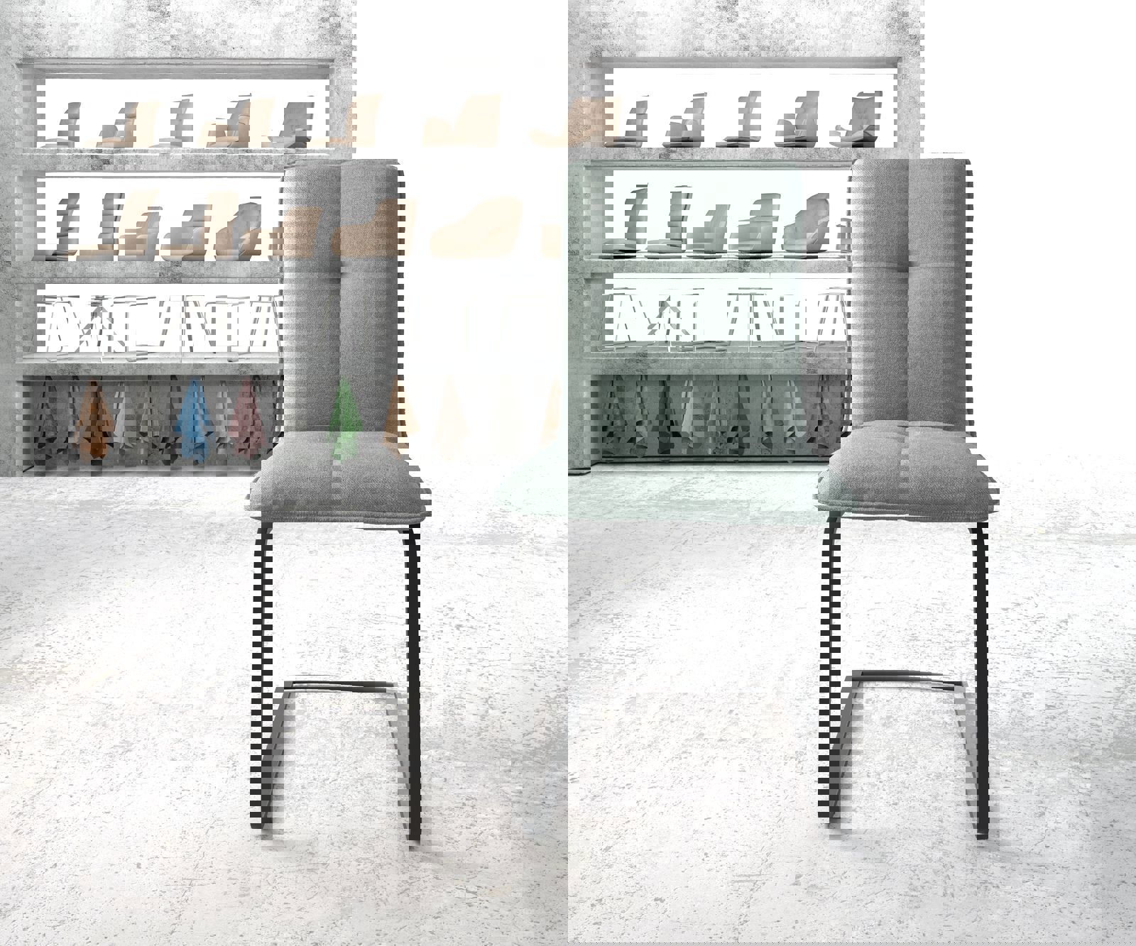 Freischwinger Maddy-Flex Stripes Mint Freischwinger flach Schwarz 1 Freischwinger Maddy-Flex Stripes Mint Freischwinger flach Schwarz 1