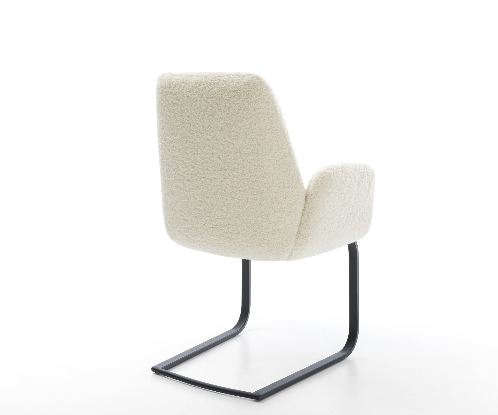 Freischwinger Zoa-Flex Teddystoff Beige Freischwinger flach Schwarz Taschenfederkern 3