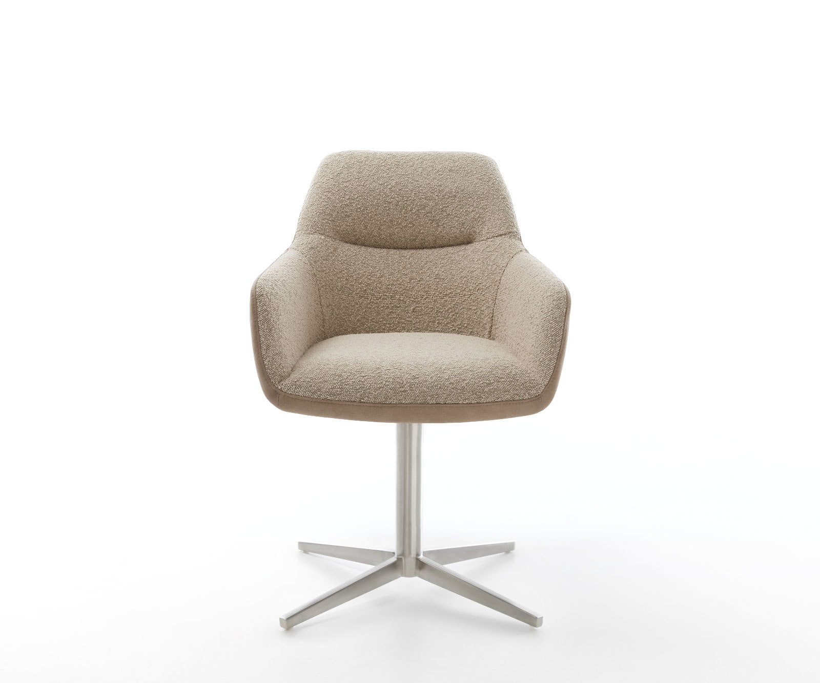 Drehstuhl Pejo-Flex Materialmix Schlamm Fußkreuz Edelstahl 360° drehbar Taschenfederkern 1 Drehstuhl Pejo-Flex Materialmix Schlamm Fußkreuz Edelstahl 360° drehbar Taschenfederkern 1