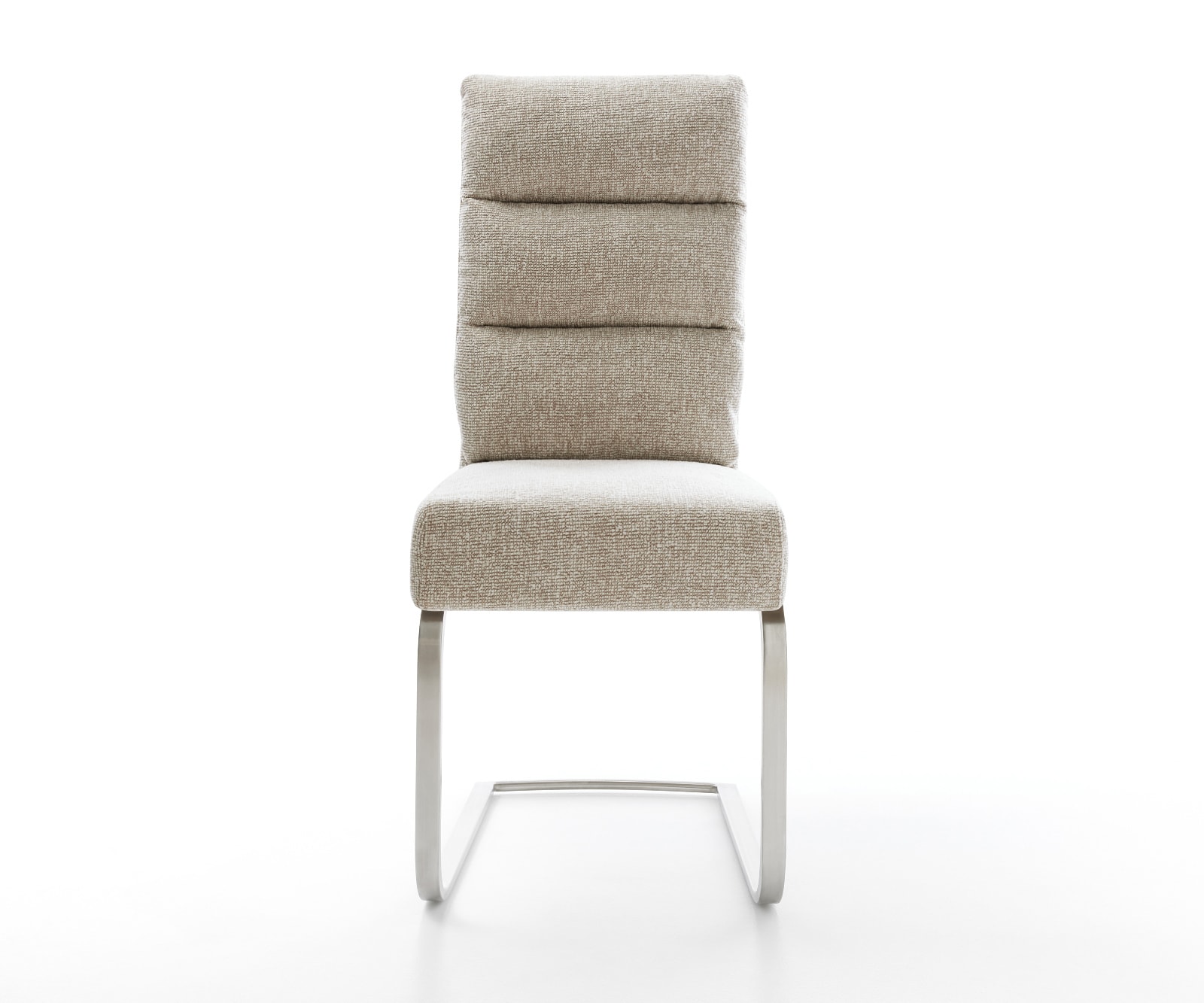 Freischwinger Pela-Flex Webstoff Soft Beige Freischwinger flach Edelstahl Taschenfederkern 1