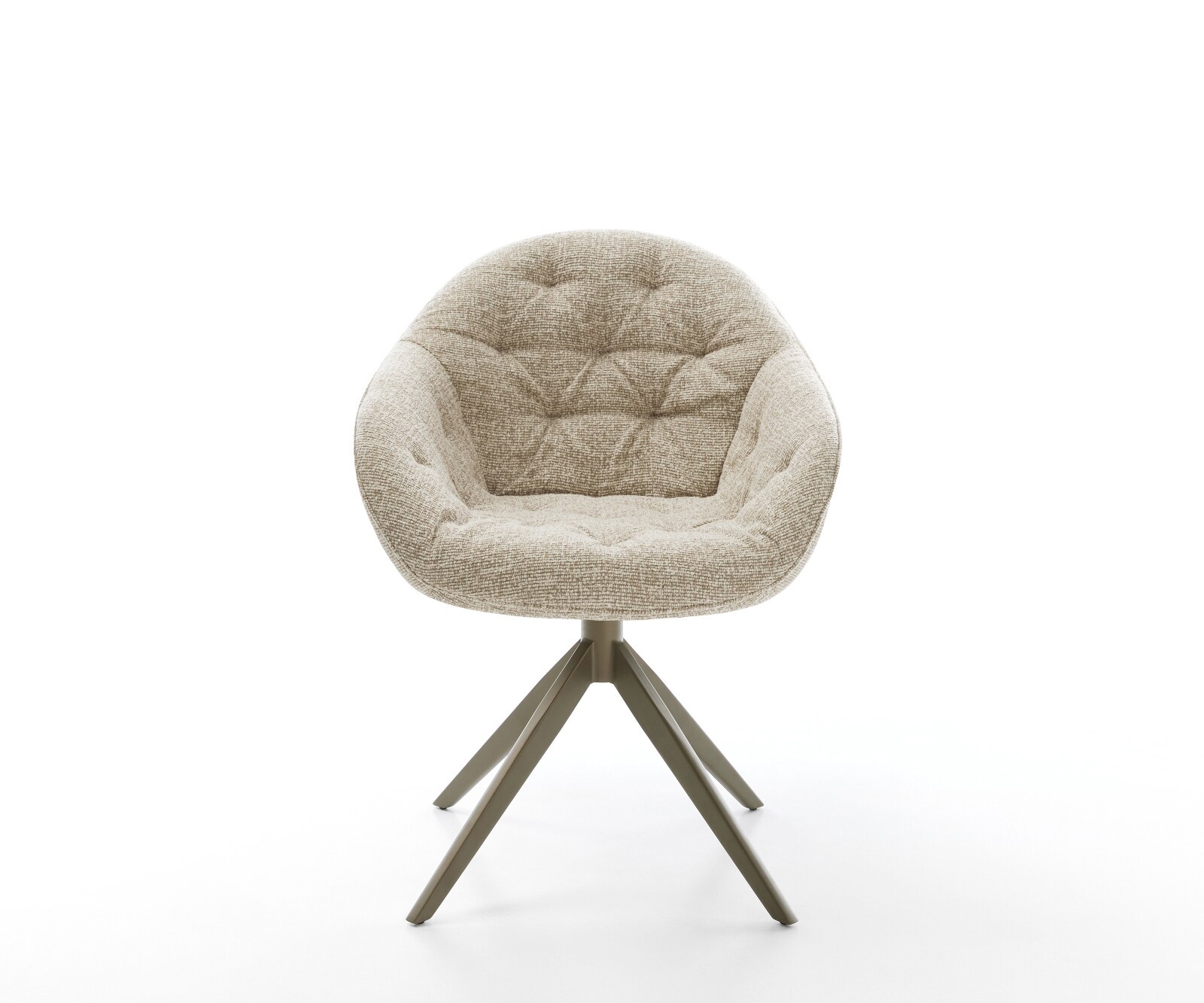 Drehstuhl Gaio-Flex Webstoff Soft Beige Kreuzgestell breit Effektfinish Titan 360° drehbar Wippfunktion 1