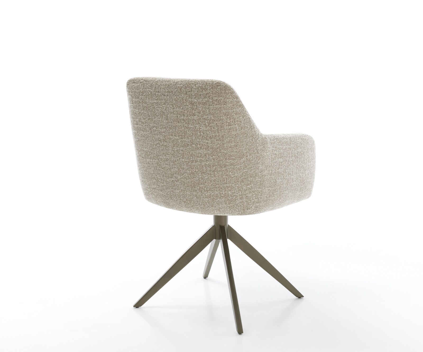 Drehstuhl Greg-Flex Webstoff Soft Beige Kreuzgestell breit Effektfinish Titan 360° drehbar Wippfunktion Taschenfederkern 5