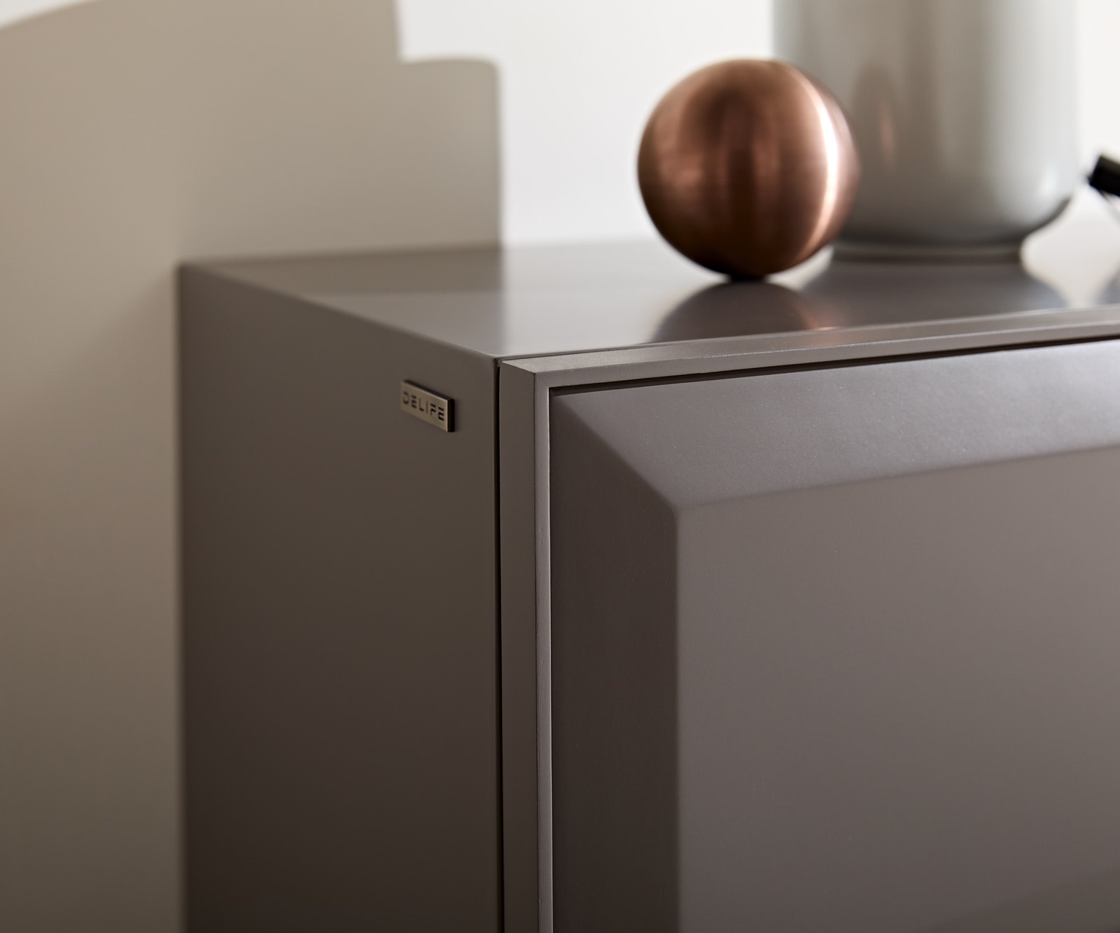 Sideboard Marellia 200 cm Grau 4 Türen Winkelfuß Metall Schwarz 5 Sideboard Marellia 200 cm Grau 4 Türen Winkelfuß Metall Schwarz 5