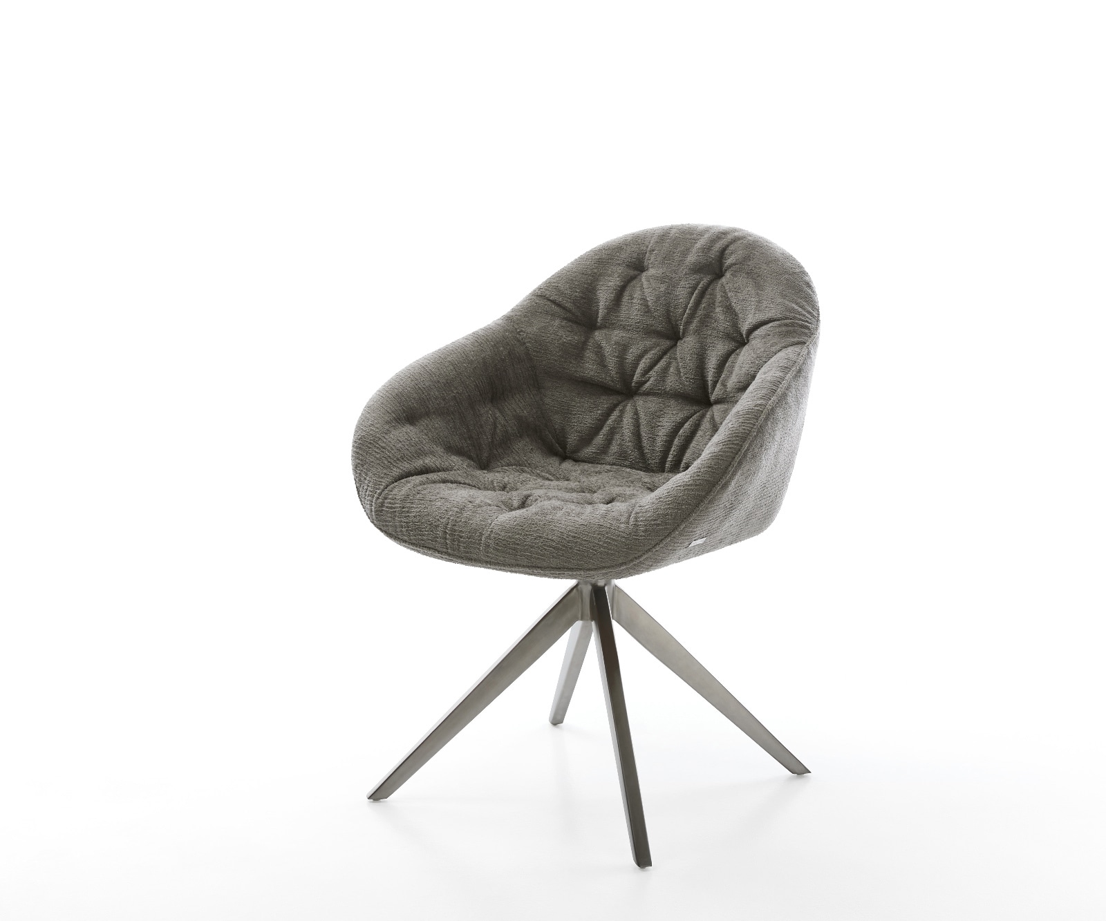 Drehstuhl Gaio-Flex Bouclé Soft Schlamm Kreuzgestell breit Graphit 360° drehbar Wippfunktion 1