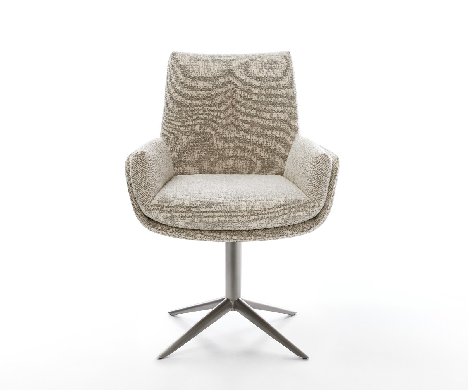 Drehstuhl Clea-Flex Webstoff Soft Beige Fußkreuz Graphit 360° drehbar Wippfunktion 1