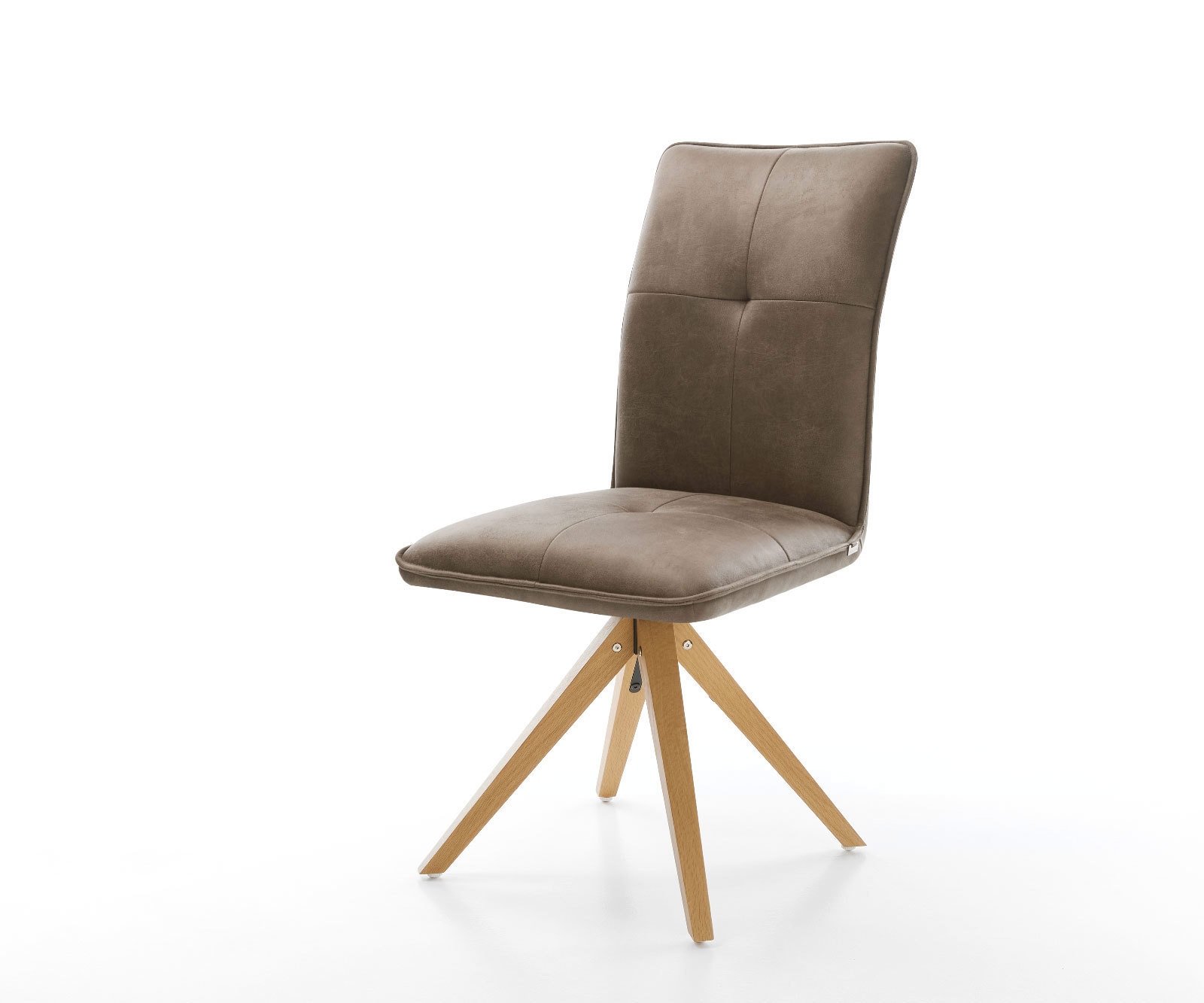 DELIFE Polsterstuhl Maddy-Flex, Holzgestell kantig Natur günstig online kaufen