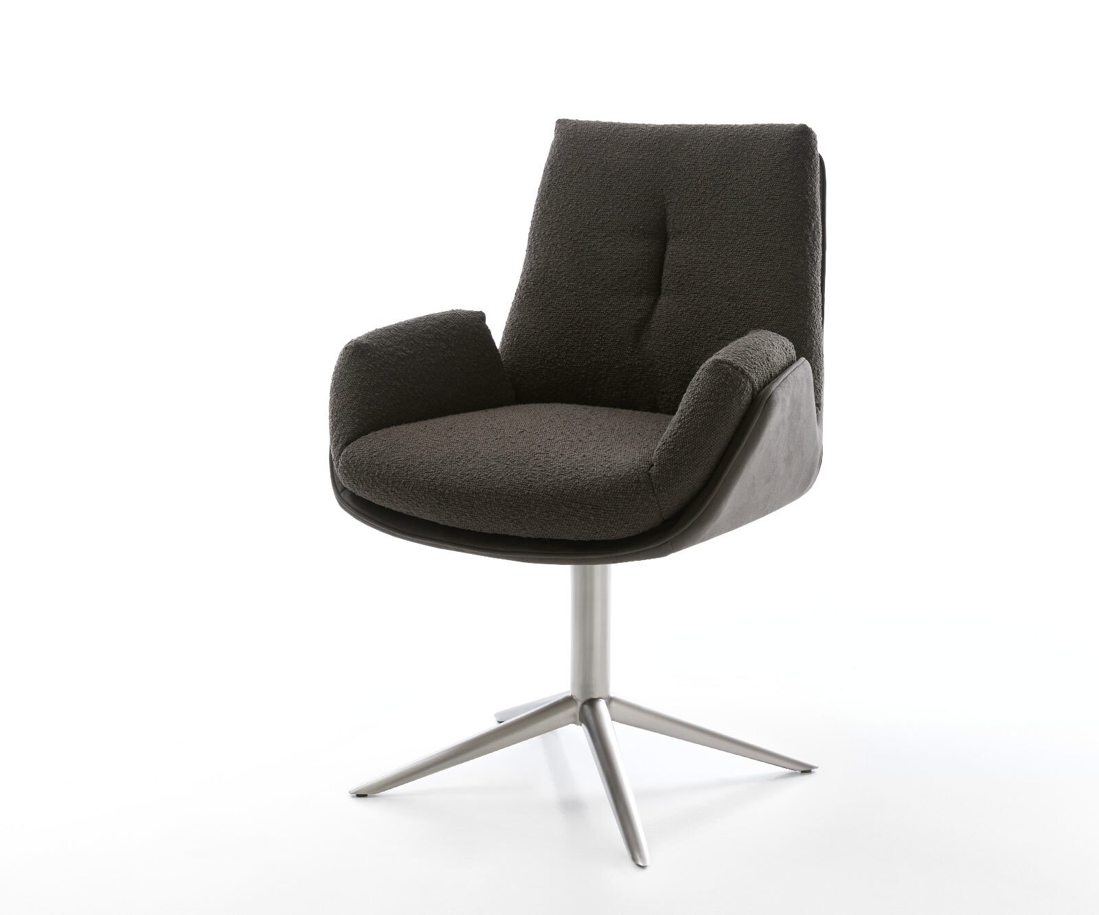 Drehstuhl Clea-Flex Materialmix Schwarz Fußkreuz Edelstahl 360° drehbar Wip günstig online kaufen