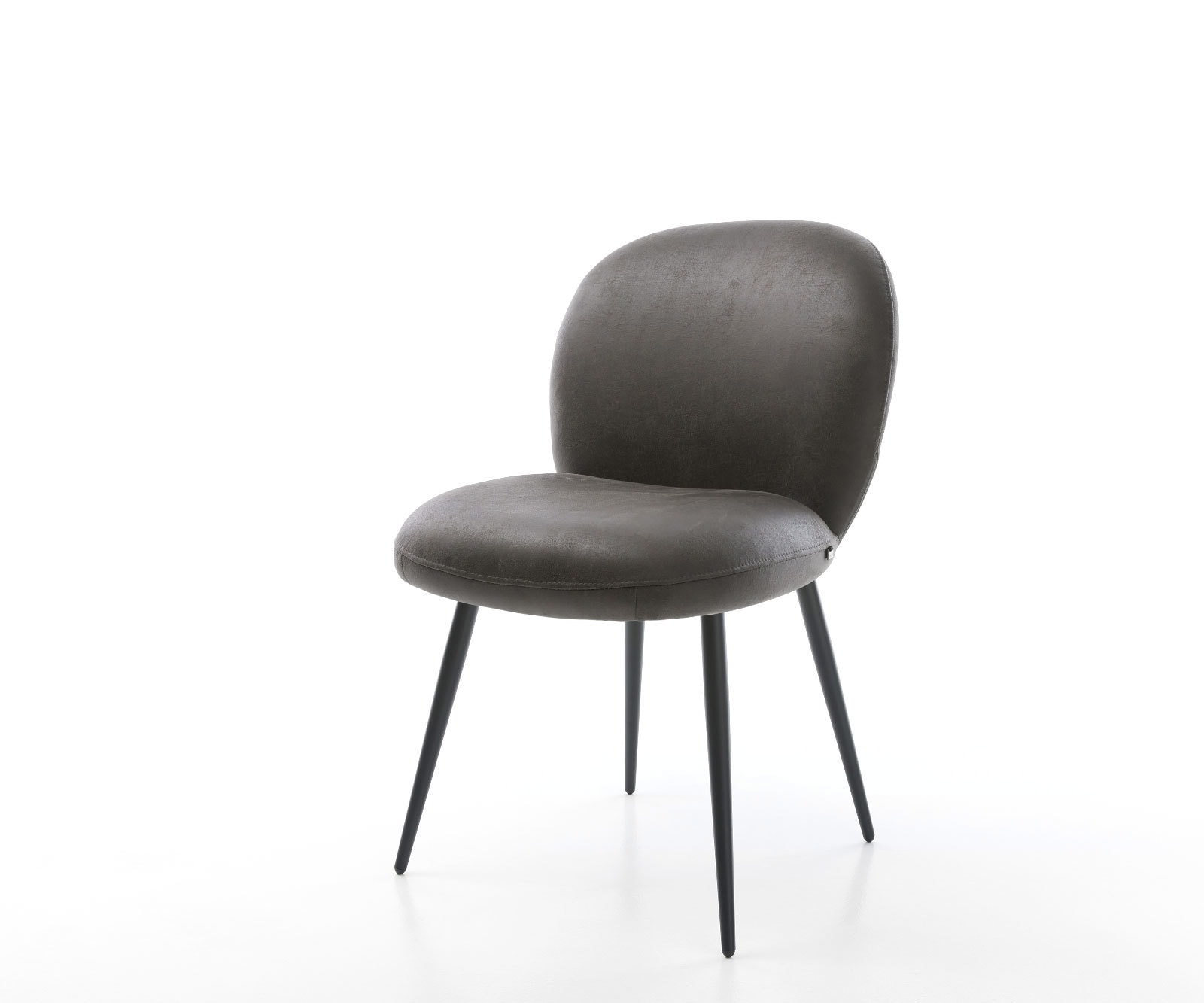 Esszimmerstuhl Nube-Flex Mikrofaser Anthrazit Vintage 4-Fuß konisch Schwarz Taschenfederkern Esszimmerstuhl Nube-Flex Mikrofaser Anthrazit Vintage 4-Fuß konisch Schwarz Taschenfederkern