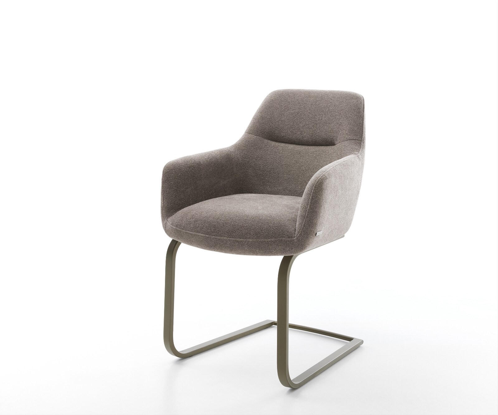 Freischwinger Pejo-Flex Strukturstoff Soft Taupe Freischwinger flach Effektfinish Titan Taschenfederkern