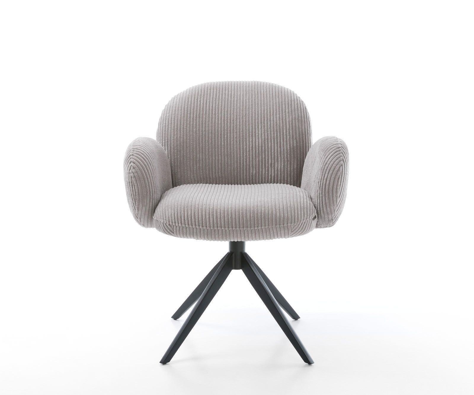 Drehstuhl Nube-Flex mit Armlehnen Cord Silbergrau Kreuzgestell breit Schwarz 360° drehbar Wippfunktion Taschenfederkern 1 Drehstuhl Nube-Flex mit Armlehnen Cord Silbergrau Kreuzgestell breit Schwarz 360° drehbar Wippfunktion Taschenfederkern 1