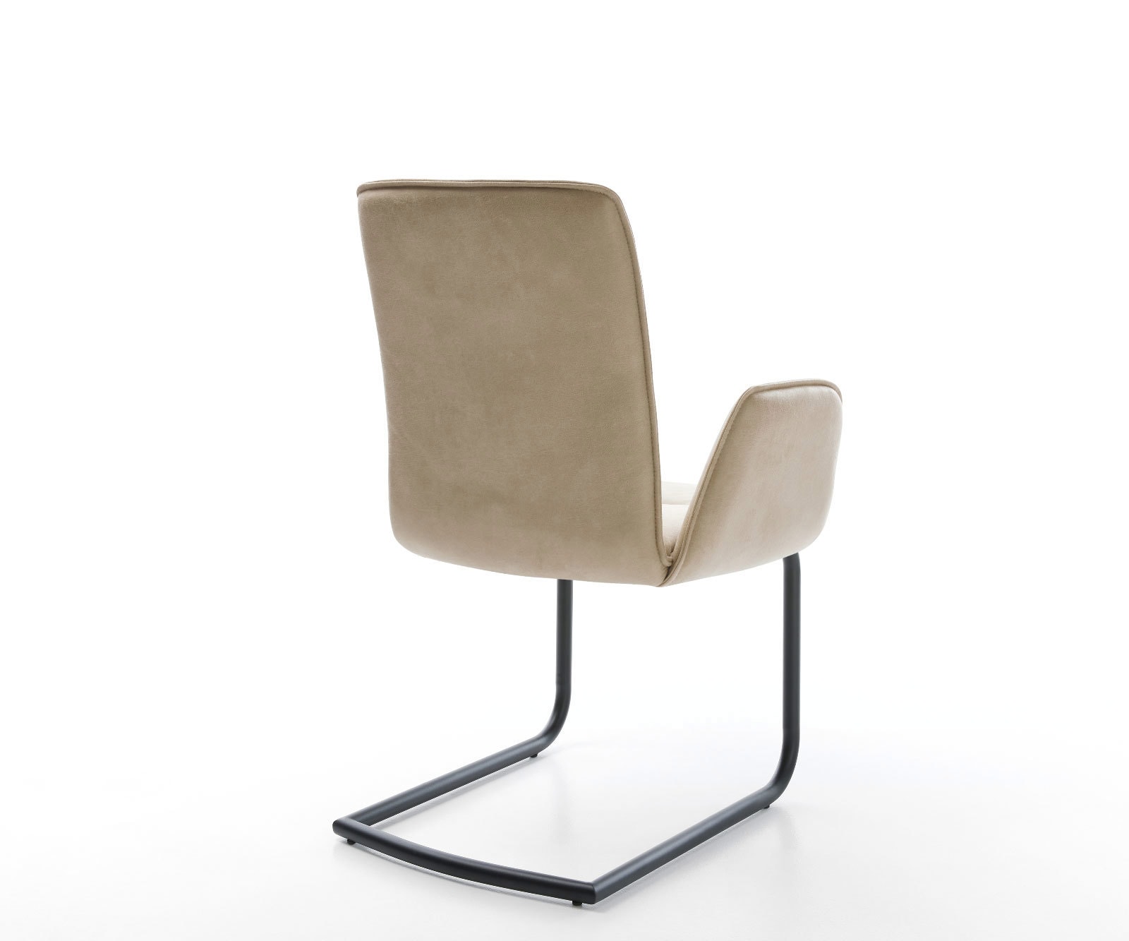 Freischwinger Vinja-Flex Mikrofaser Beige Vintage Freischwinger rund Schwarz 4 Freischwinger Vinja-Flex Mikrofaser Beige Vintage Freischwinger rund Schwarz 4