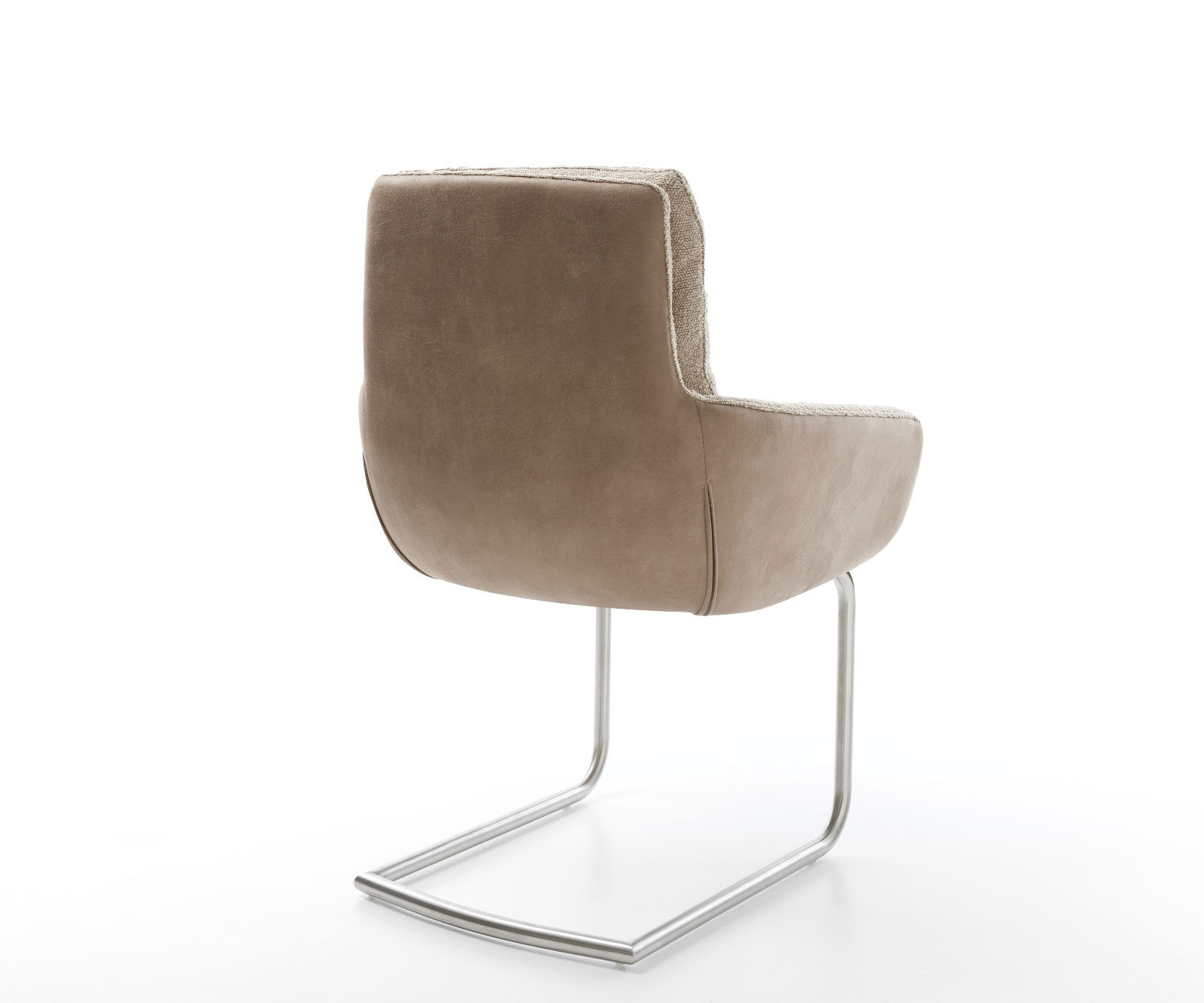 Freischwinger Abelia-Flex mit Armlehnen Materialmix Schlamm Freischwinger rund Edelstahl 4 Freischwinger Abelia-Flex mit Armlehnen Materialmix Schlamm Freischwinger rund Edelstahl 4