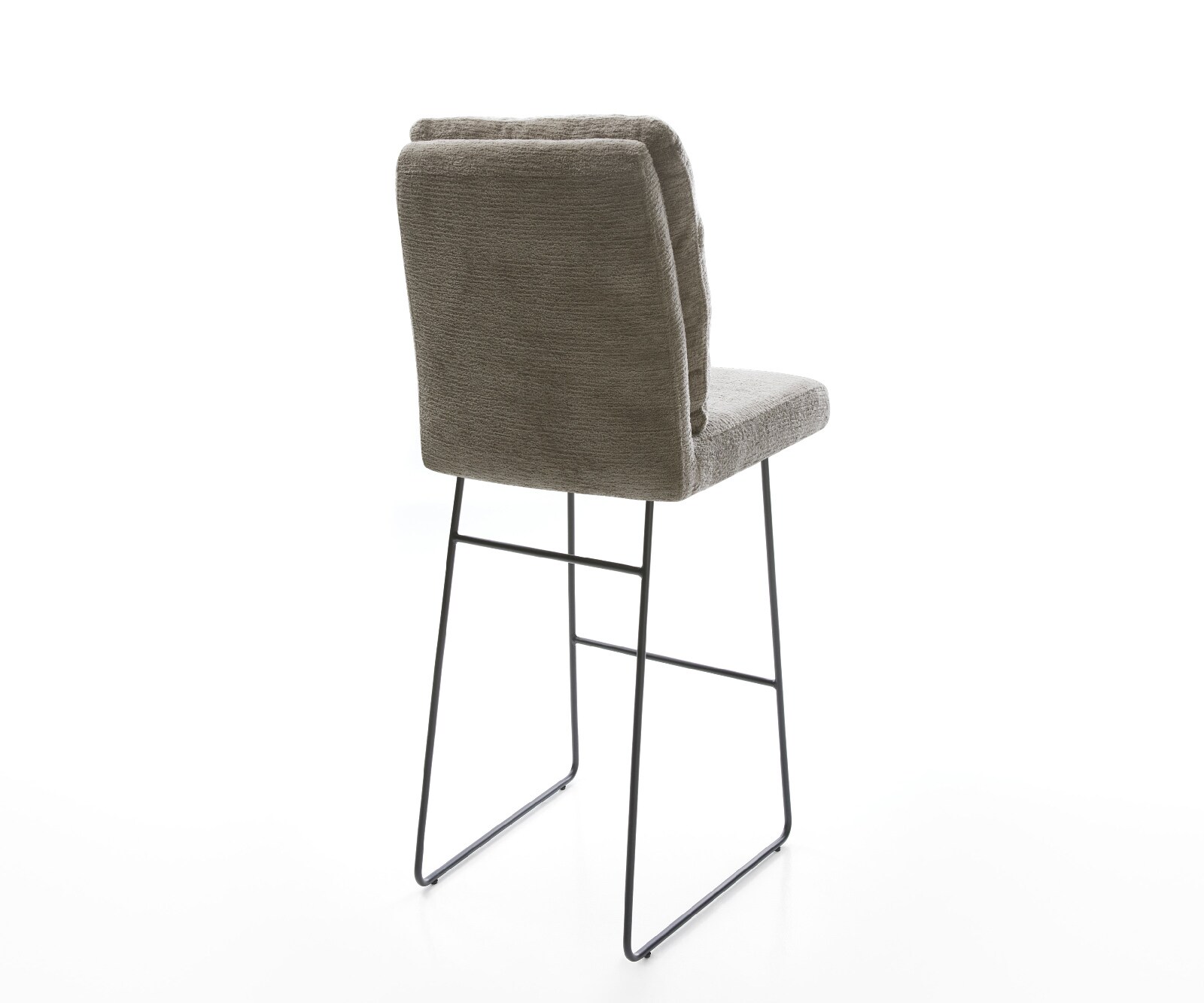 Barstuhl Pela-Flex Bouclé Soft Schlamm Kufengestell Metall Schwarz 5