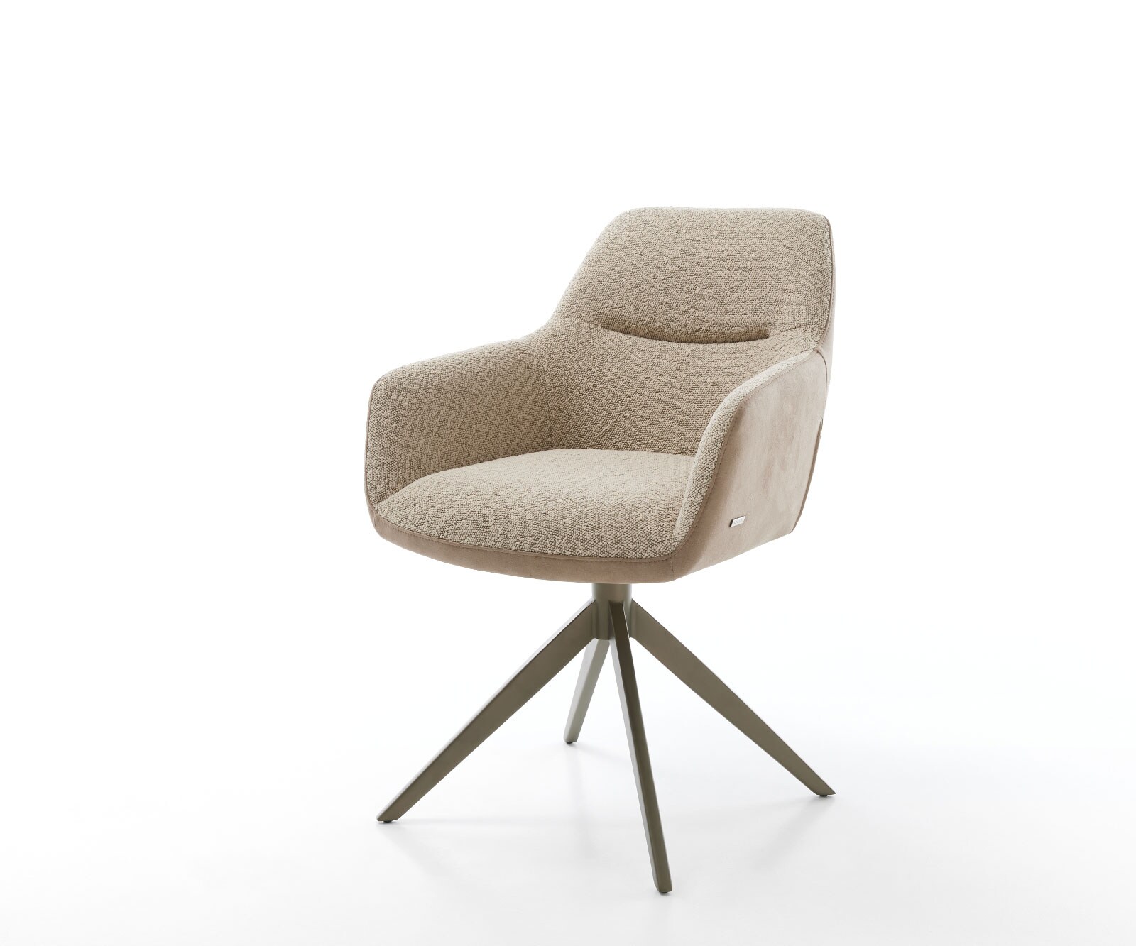 Drehstuhl Pejo-Flex Materialmix Schlamm Kreuzgestell breit Effektfinish Tit günstig online kaufen