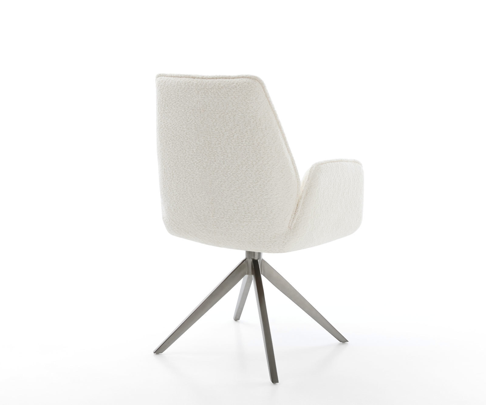 Drehstuhl Zoa-Flex Bouclé Weiß Kreuzgestell breit Graphit 360° drehbar Wippfunktion Taschenfederkern 4 Drehstuhl Zoa-Flex Bouclé Weiß Kreuzgestell breit Graphit 360° drehbar Wippfunktion Taschenfederkern 4