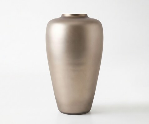 Vase Somera B27 x T27 x H44 cm Glas Opal Mundgeblasen