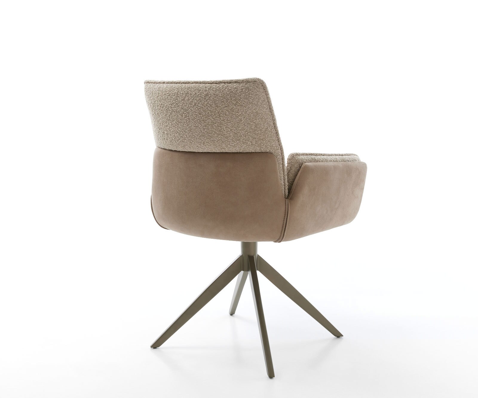 Drehstuhl Nela-Flex Materialmix Schlamm Kreuzgestell breit Effektfinish Titan 360° drehbar 4