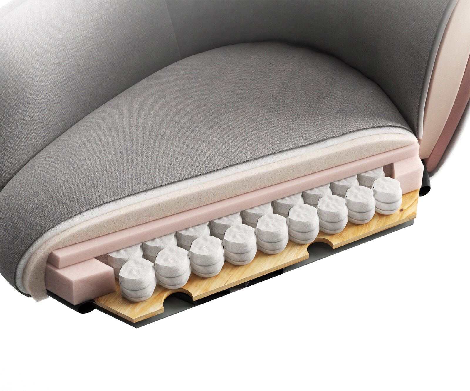 Drehstuhl Greg-Flex Teddystoff Beige Kreuzgestell breit Weiß 360° drehbar Wippfunktion Taschenfederkern 8