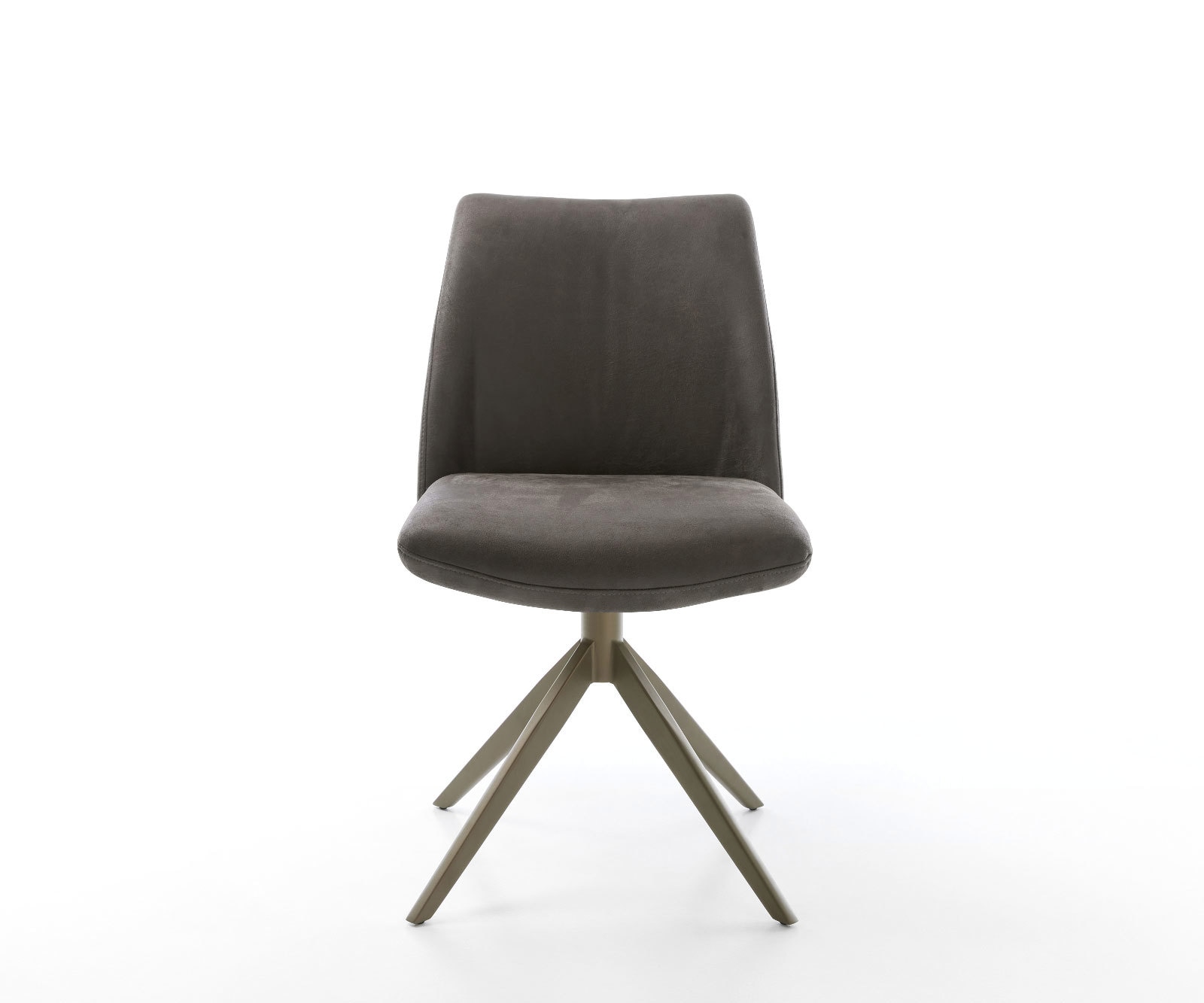Drehstuhl Elso-Flex Mikrofaser Anthrazit Vintage Kreuzgestell breit Effektfinish Titan 360° drehbar Wippfunktion Taschenfederkern 1