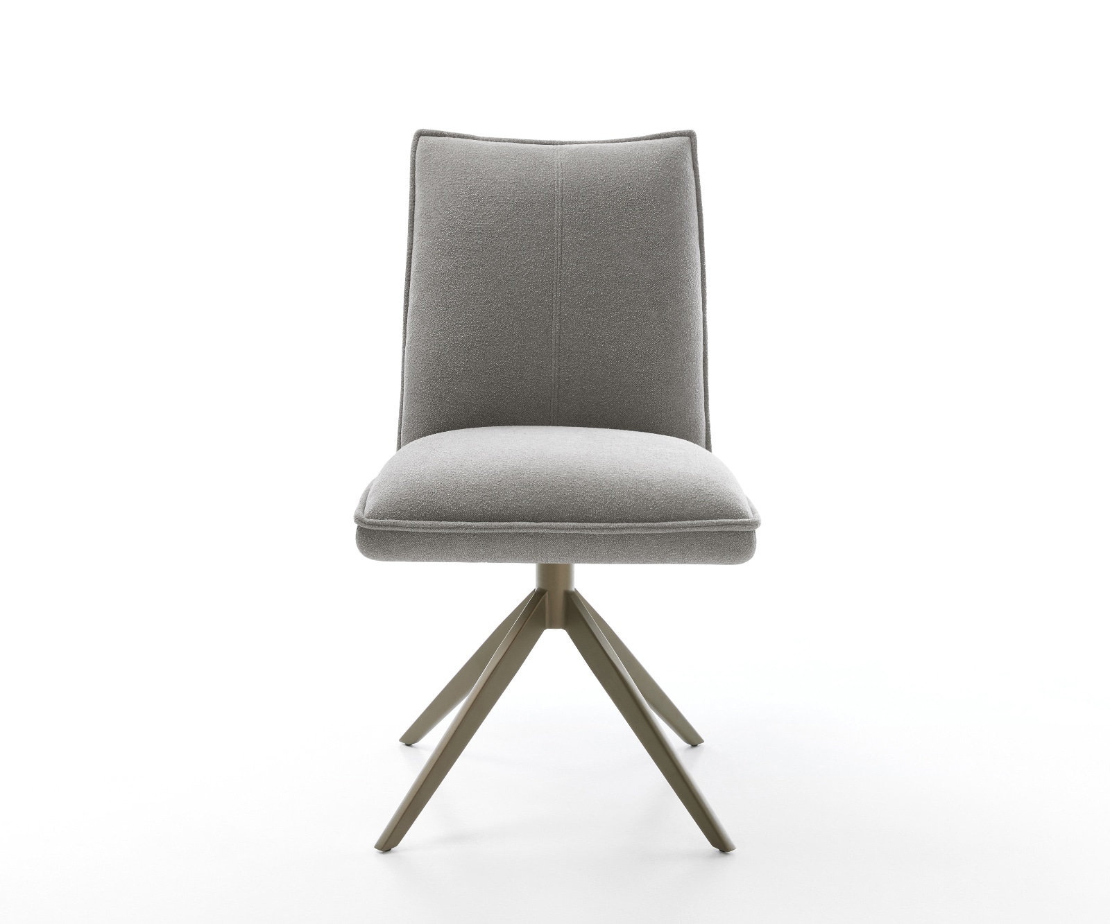 Drehstuhl Lelio-Flex Strukturstoff Soft Grau Kreuzgestell breit Effektfinish Titan 360° drehbar Wippfunktion Taschenfederkern 1