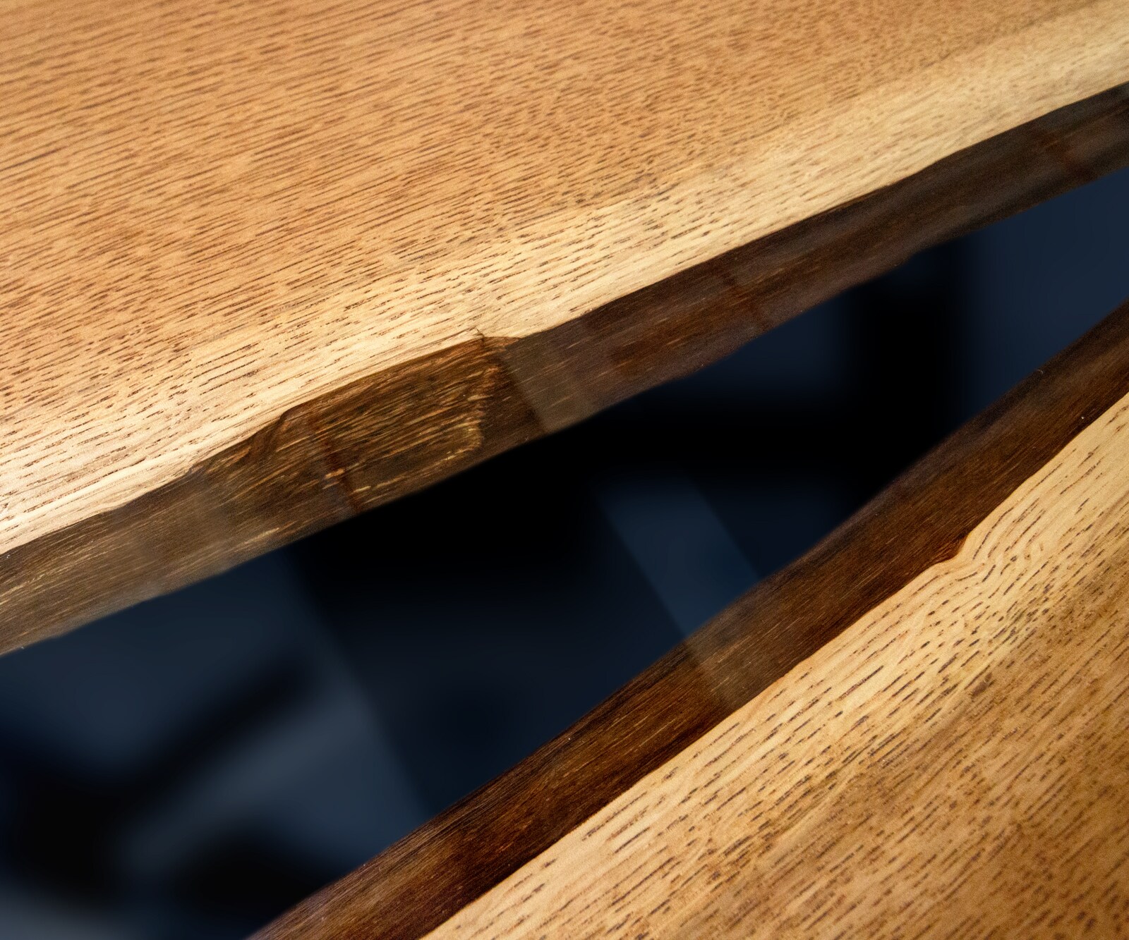 Tischplatte Eiche Natur 200 cm Epoxid Transparent Unikat Nr. 32329 6