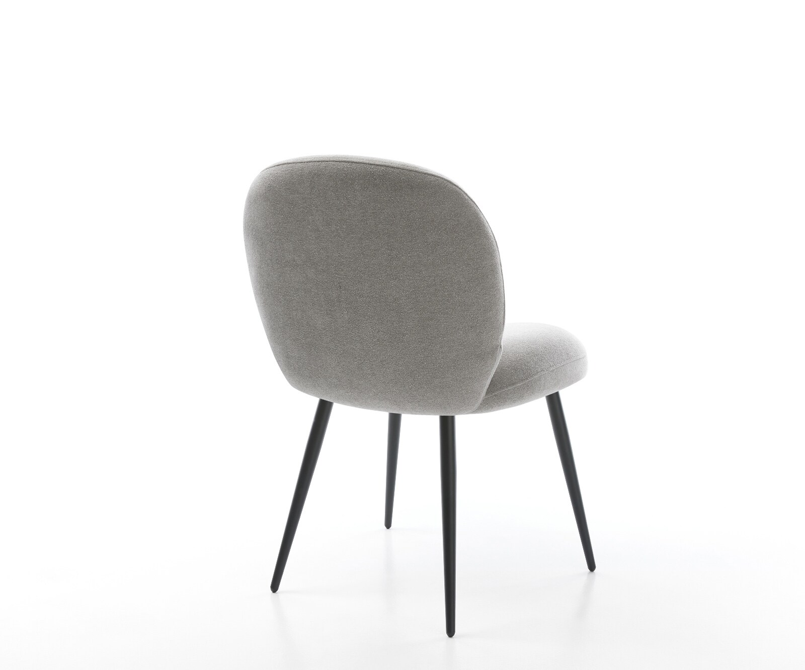 Esszimmerstuhl Nube-Flex Strukturstoff Soft Grau 4-Fuß konisch Schwarz Taschenfederkern 5